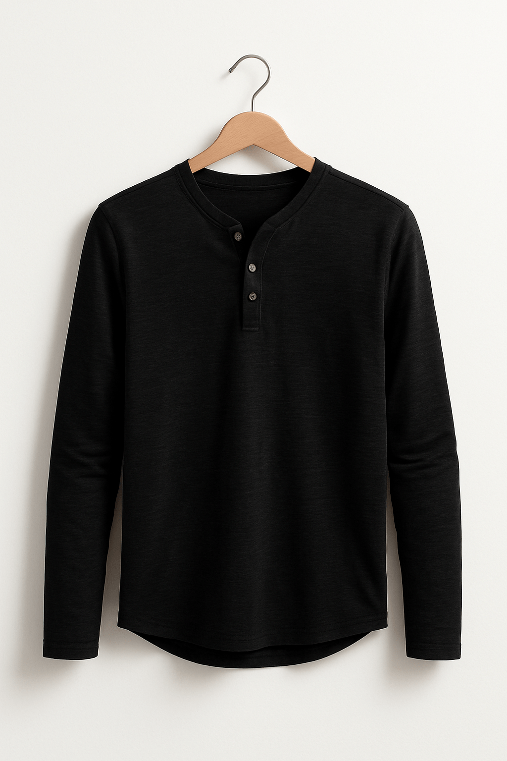 Heren Henley-shirt met lange mouwen – Tijdloos en veelzijdig