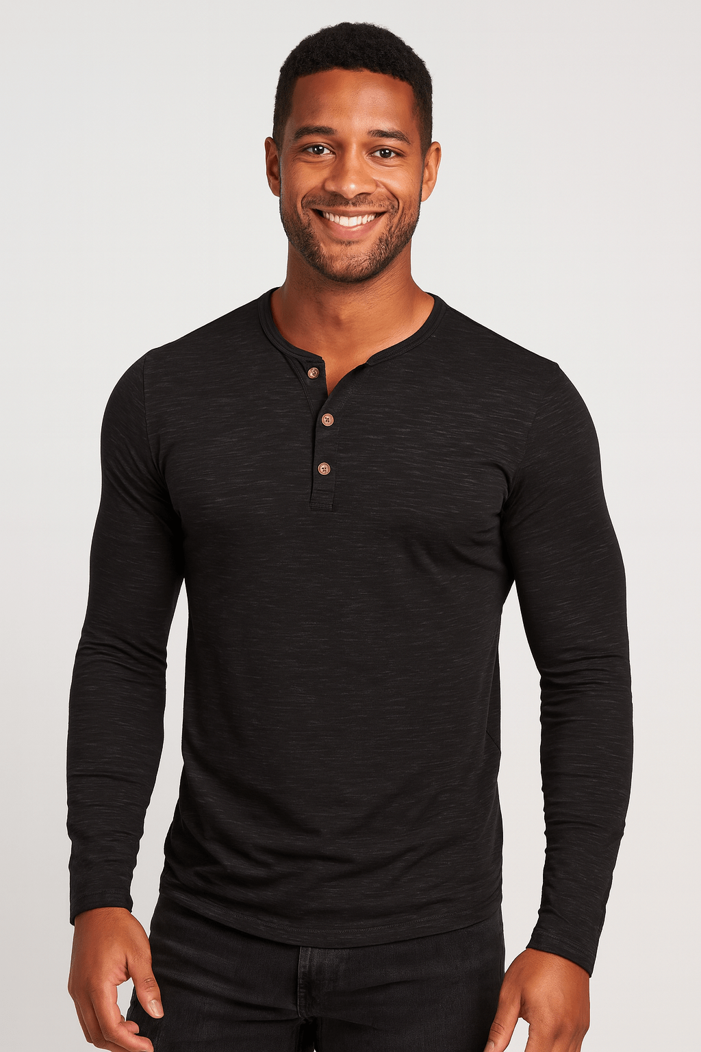 Heren Henley-shirt met lange mouwen – Tijdloos en veelzijdig