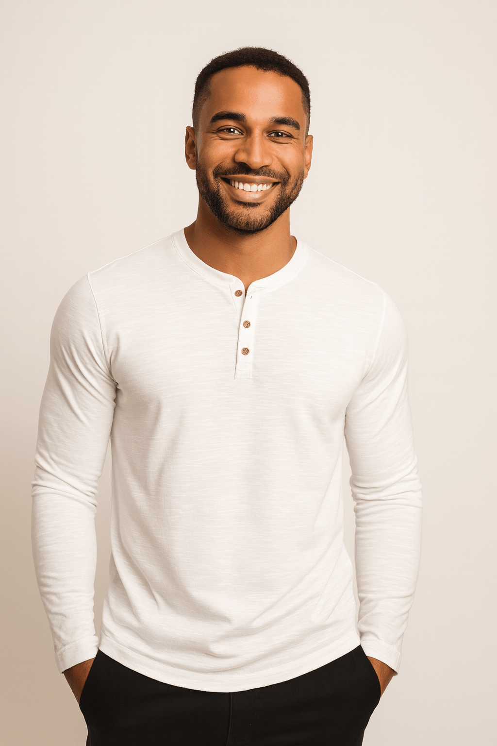 Heren Henley-shirt met lange mouwen – Tijdloos en veelzijdig