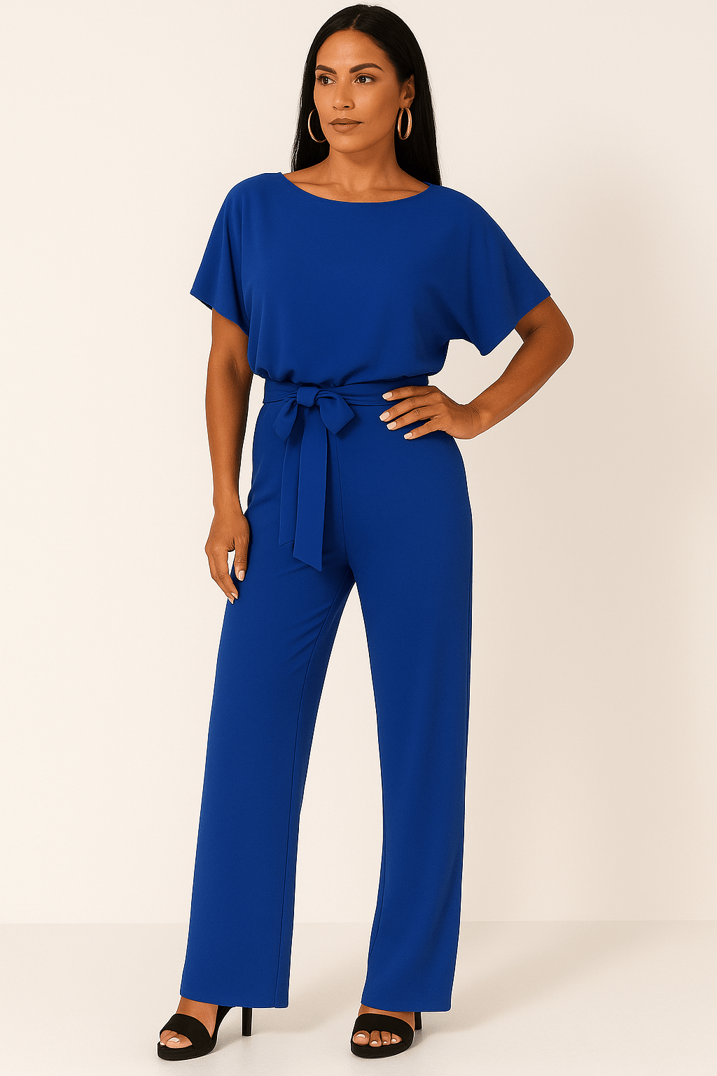 Stijlvolle Dames Jumpsuit met Strikband