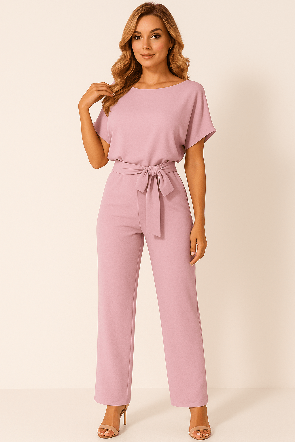 Stijlvolle Dames Jumpsuit met Strikband