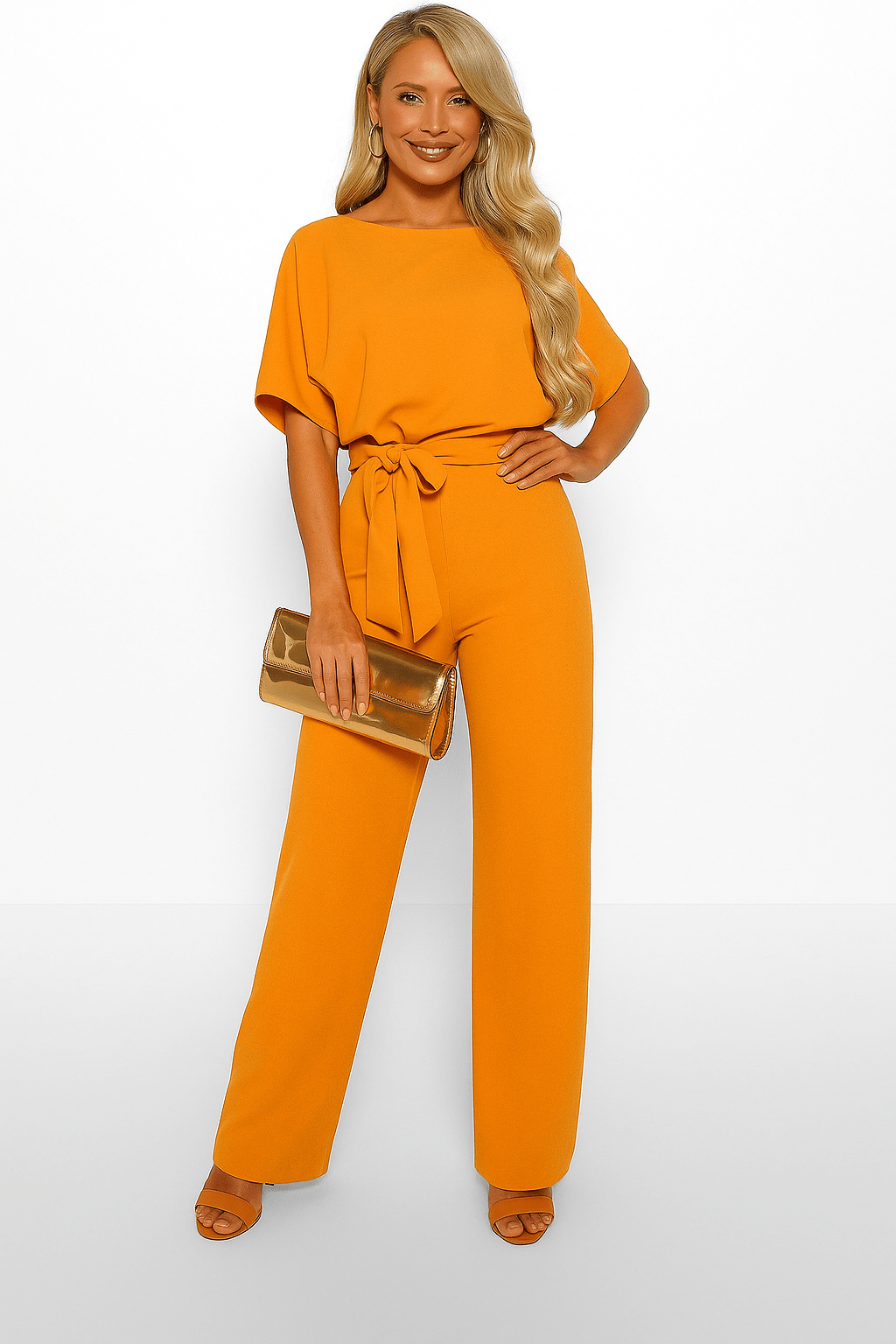 Stijlvolle Dames Jumpsuit met Strikband