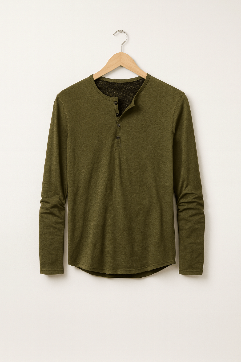 Heren Henley-shirt met lange mouwen – Tijdloos en comfortabel