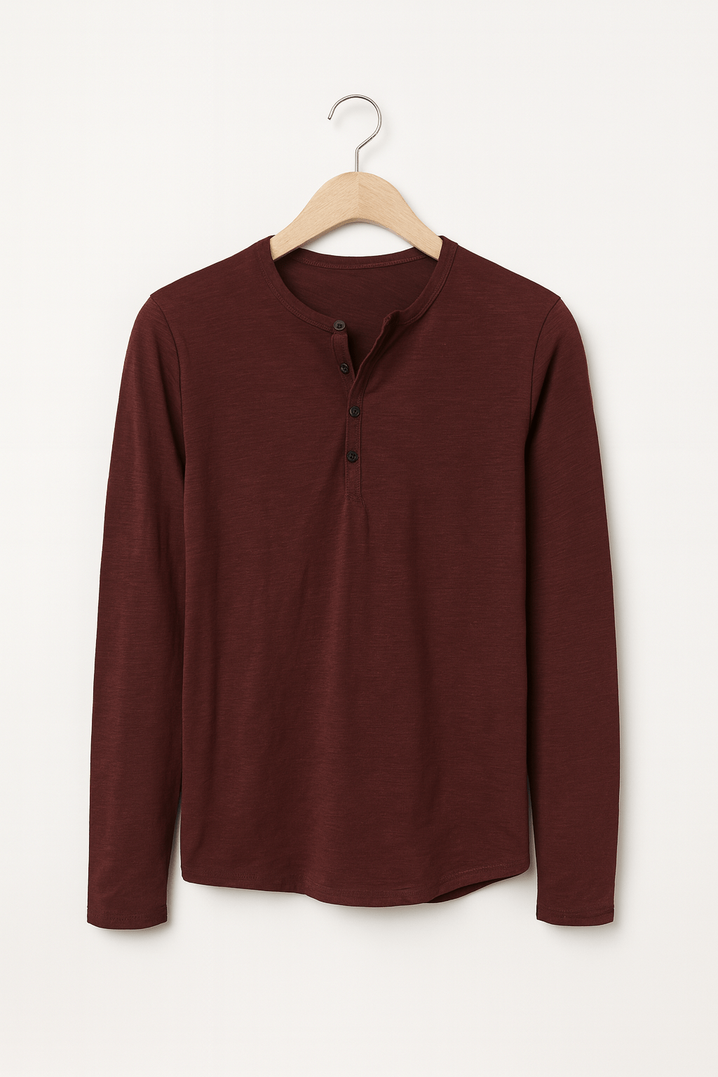 Heren Henley-shirt met lange mouwen – Tijdloos en comfortabel