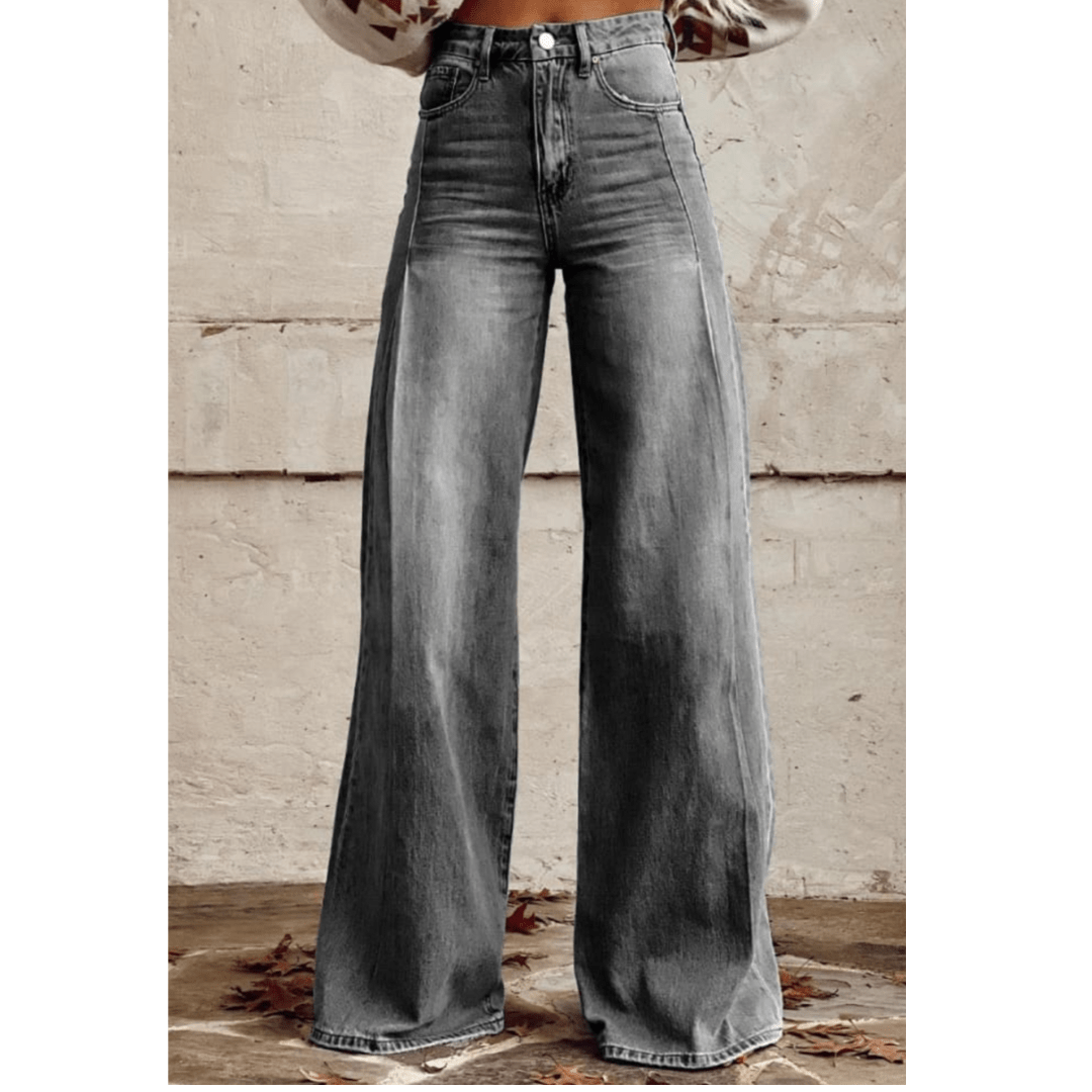 LOUISA | High-Waist Jeans met Wijde Pijpen – Stijlvol & Comfortabel
