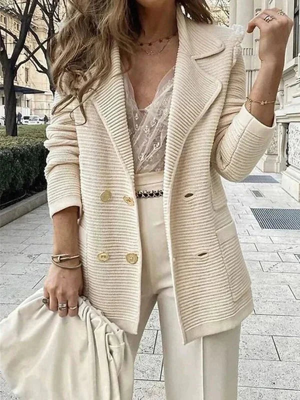 Dames blazer met structuur en getailleerde pasvorm