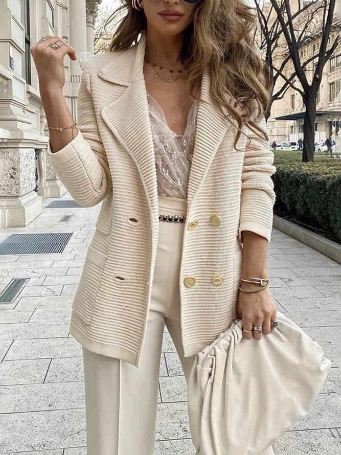 Dames blazer met structuur en getailleerde pasvorm