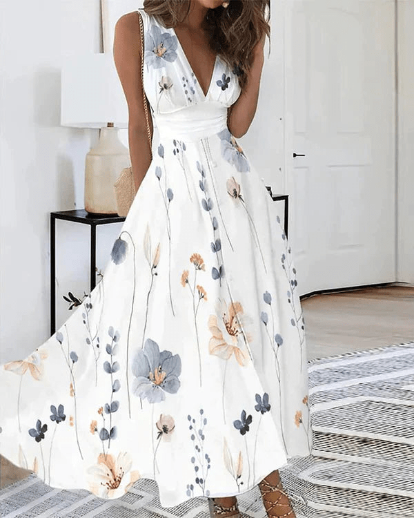 Luchtige Maxi Jurk met Bloemenprint