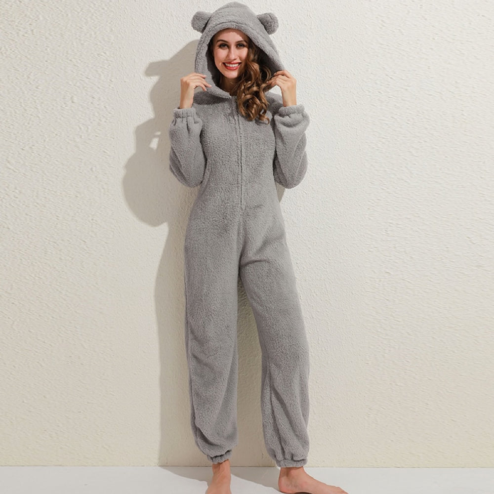 CUDDLECUB | Superzachte Fleece Onesie met Berenoortjes – Warm & Knus