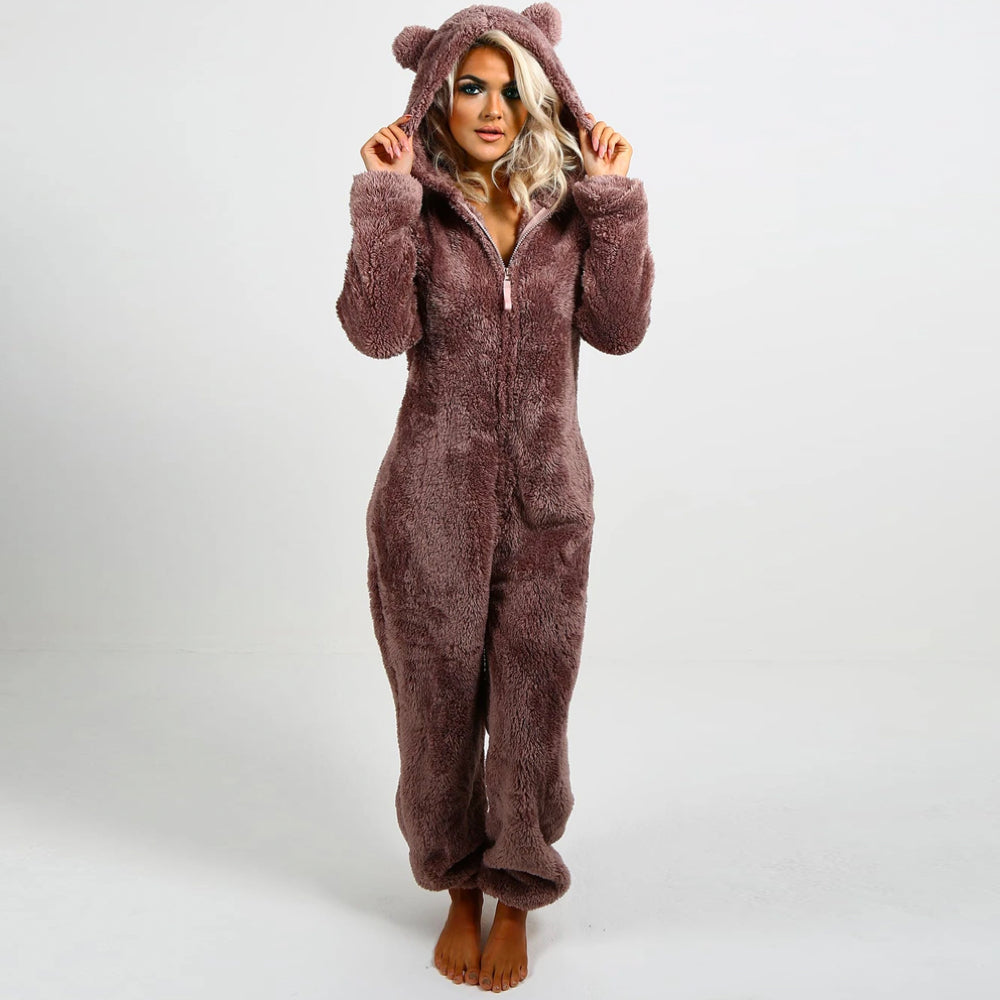 CUDDLECUB | Superzachte Fleece Onesie met Berenoortjes – Warm & Knus