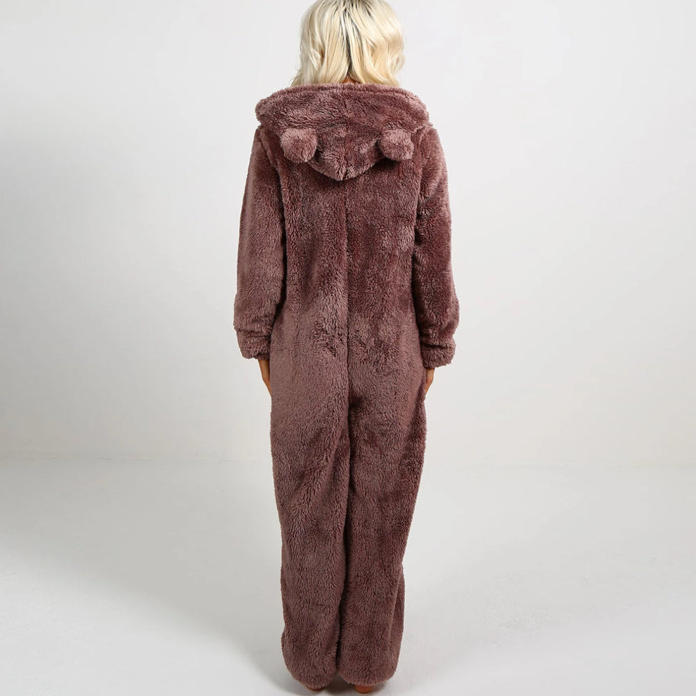 CUDDLECUB | Superzachte Fleece Onesie met Berenoortjes – Warm & Knus