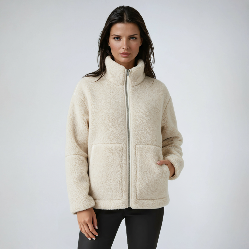 Teddy Jas Dames – Warm fleece met rits en comfortabele pasvorm