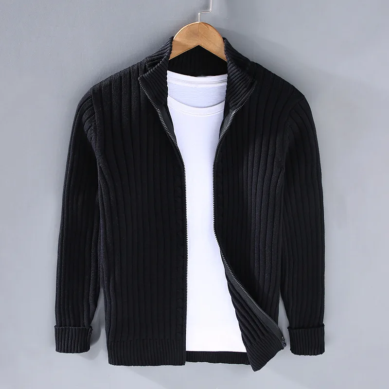 Variant image for Lucas Heren Cardigan voor Mannen met Rits van Zacht Katoen-16