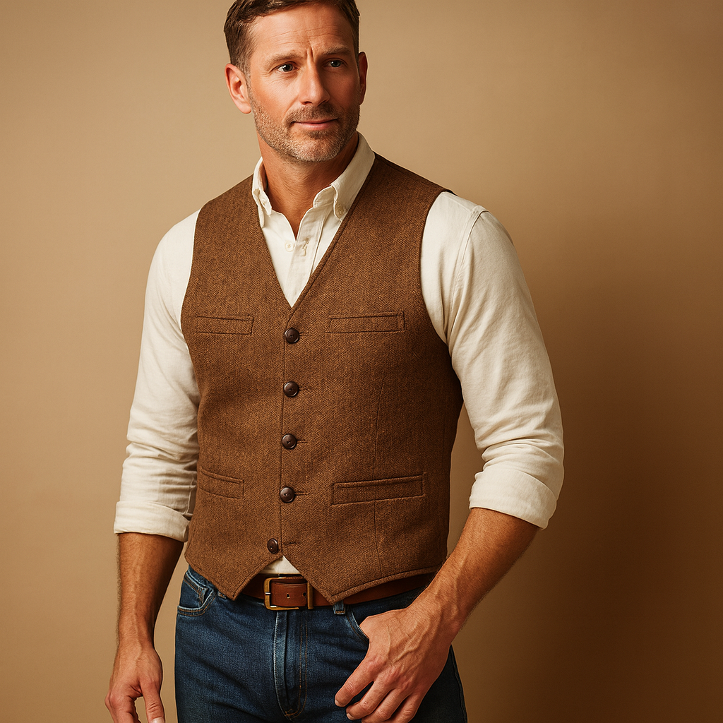 Heren gilet – Tijdloos ontwerp met knoopsluiting