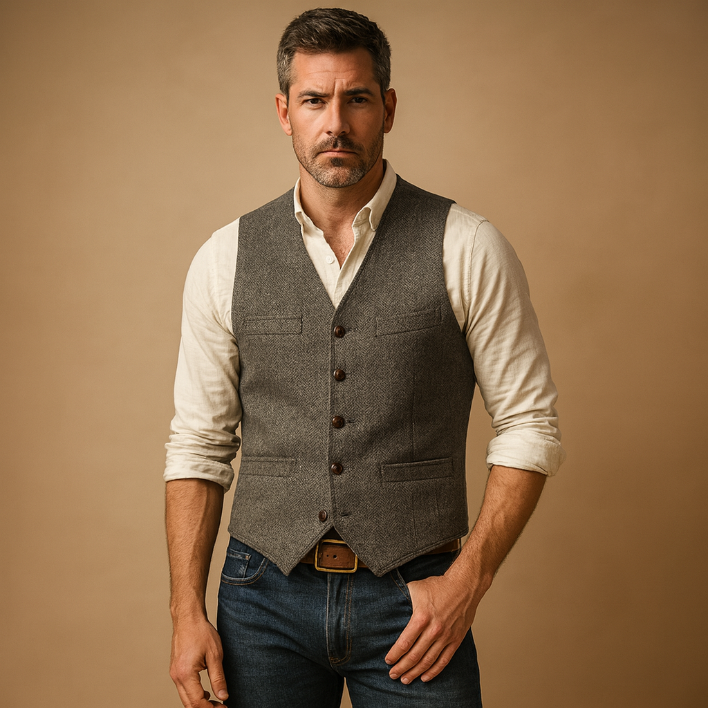 Heren gilet – Tijdloos ontwerp met knoopsluiting