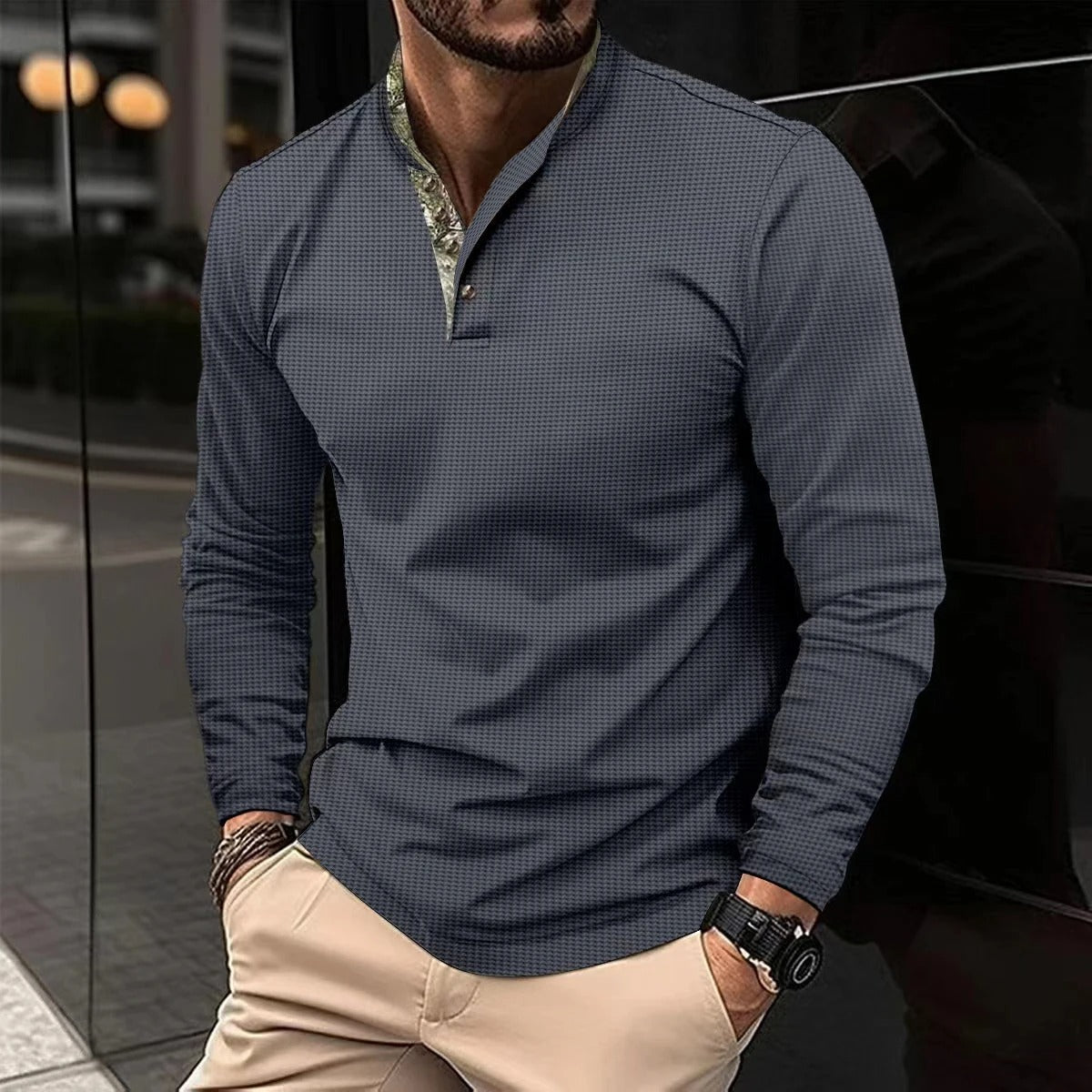 Oscar | Longsleeve Polo Heren | Stijlvolle Look