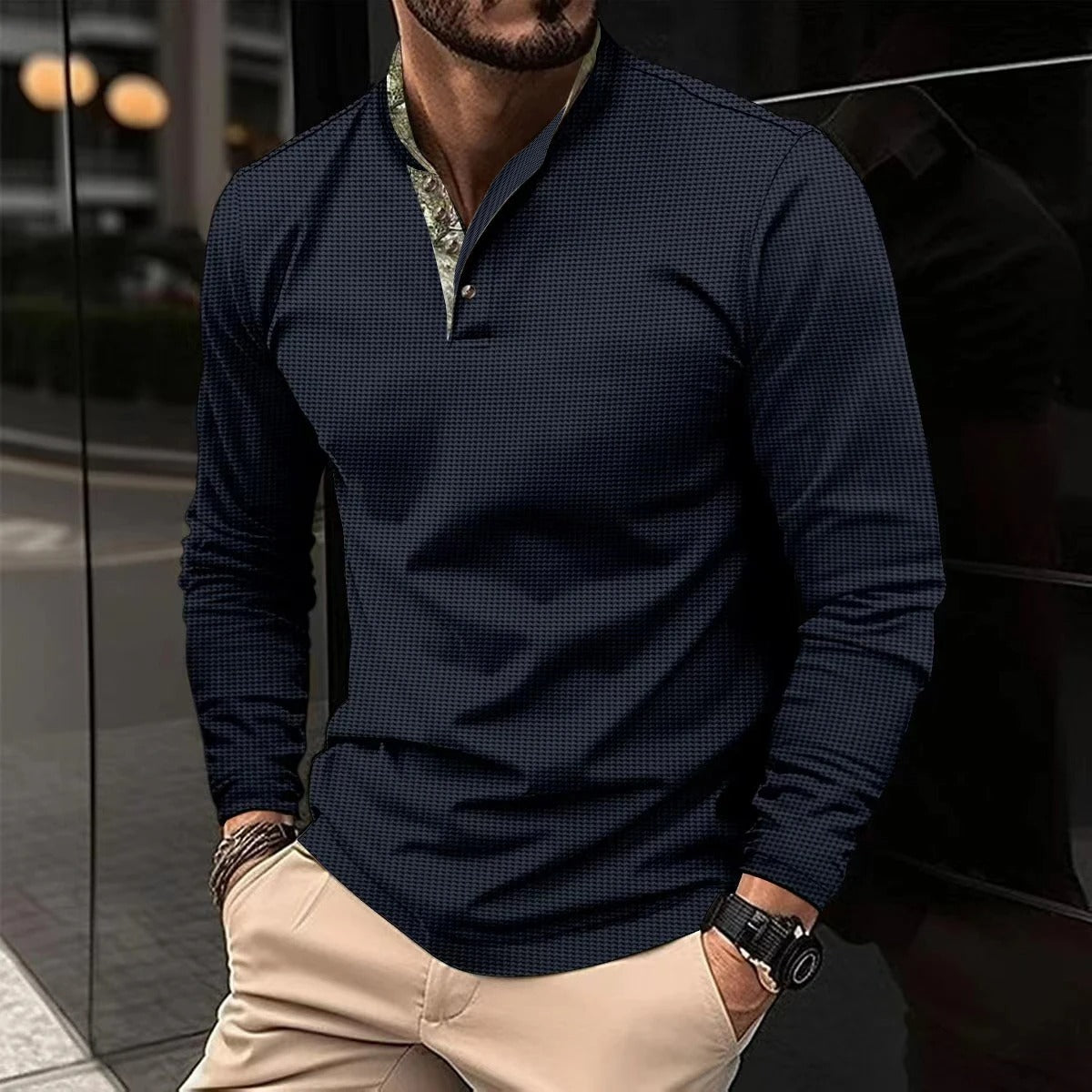 Oscar | Longsleeve Polo Heren | Stijlvolle Look