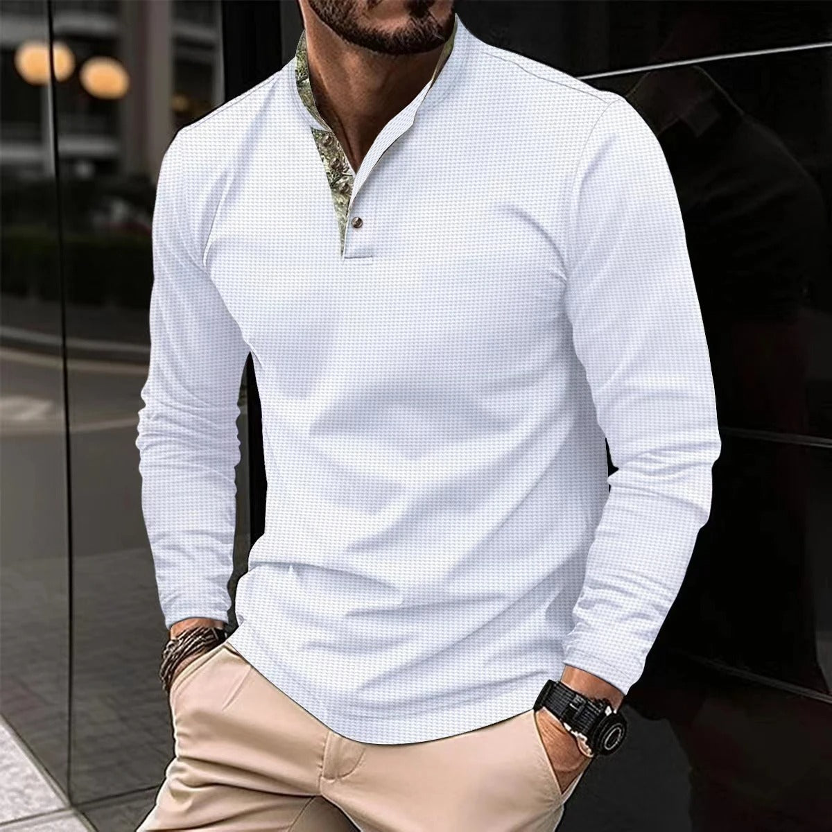 Oscar | Longsleeve Polo Heren | Stijlvolle Look