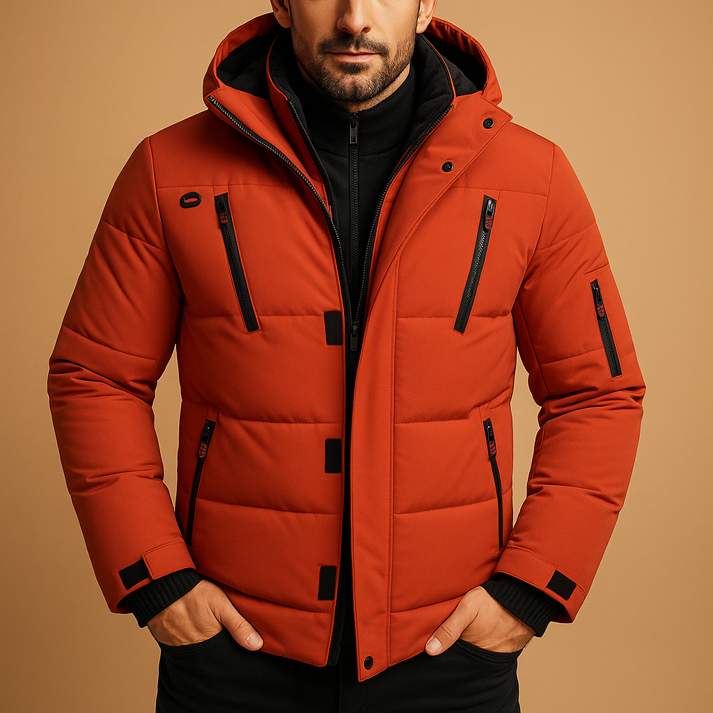 Waterdichte winterjas heren – Warme jas met capuchon en voering