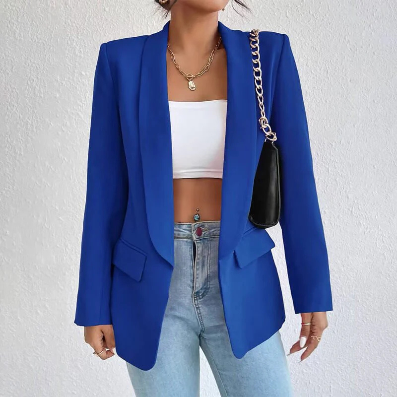 Dames Blazer met Lange Mouwen – Formeel en Stijlvol voor Werk en Gelegenheden