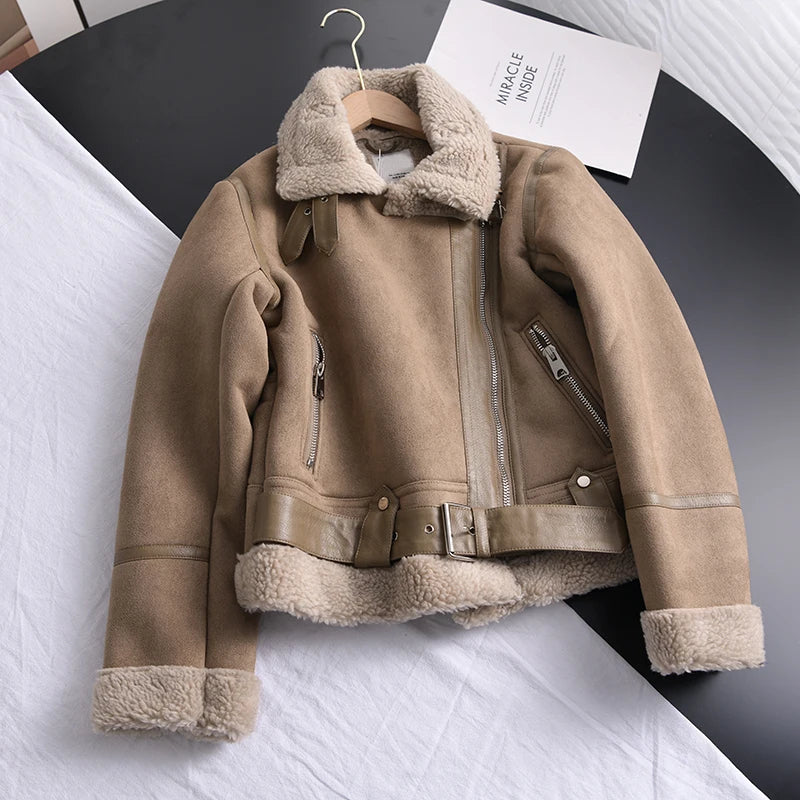 LOUISE | Stijlvolle Suède Jas – Warm & Trendy