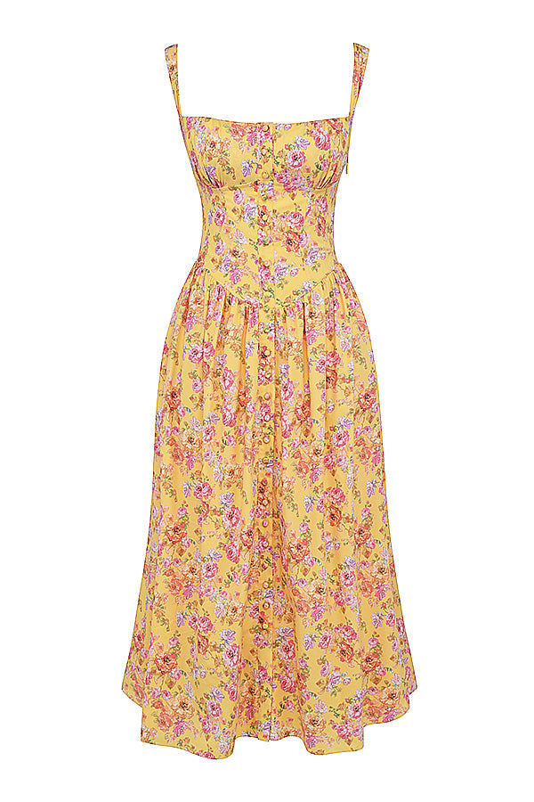 Mode Outlet | Midi Zomerjurk met Bloemenprint – Vrouwelijk & Luchtig