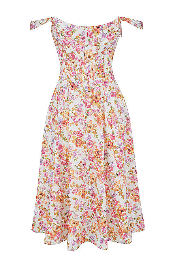 Mode Outlet | Midi Zomerjurk met Bloemenprint – Vrouwelijk & Luchtig