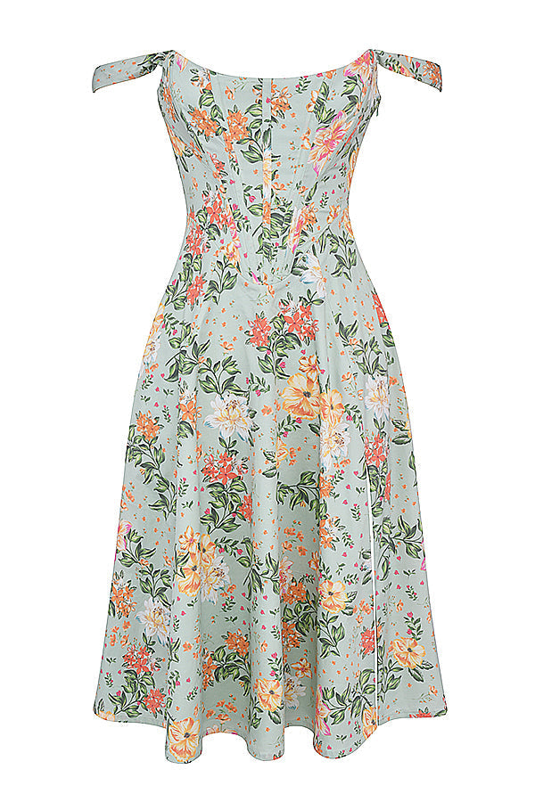 Mode Outlet | Midi Zomerjurk met Bloemenprint – Vrouwelijk & Luchtig