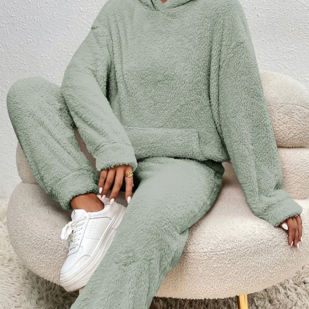 Dames Fleece Loungewear Set | Comfortabele Winter Trainingsset