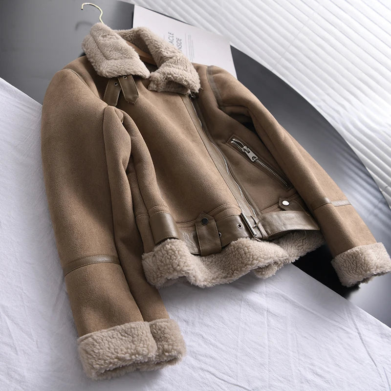 LOUISE | Stijlvolle Suède Jas – Warm & Trendy
