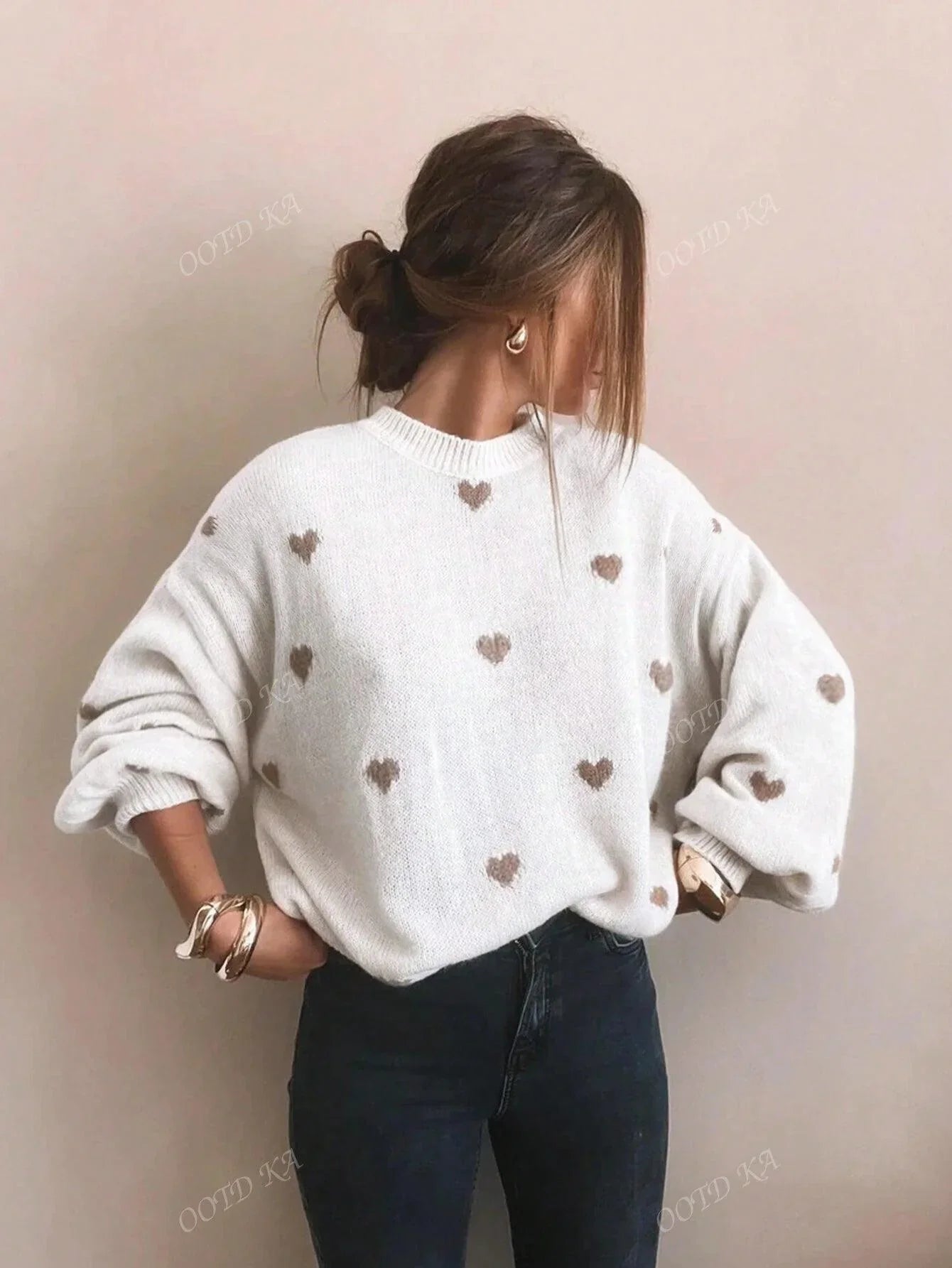 Dames trui met print | Comfortabele pasvorm en speelse uitstraling