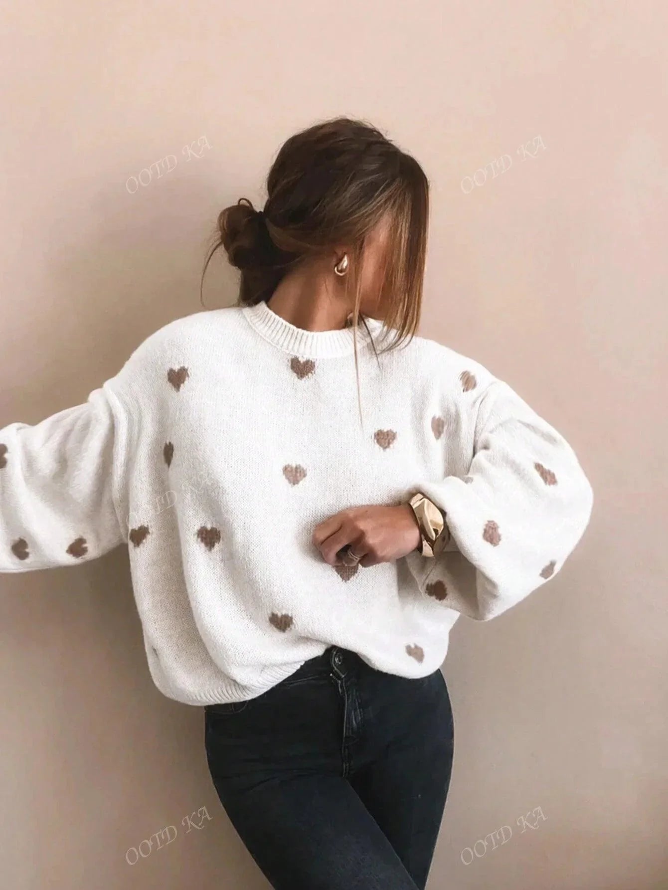 Dames trui met print | Comfortabele pasvorm en speelse uitstraling