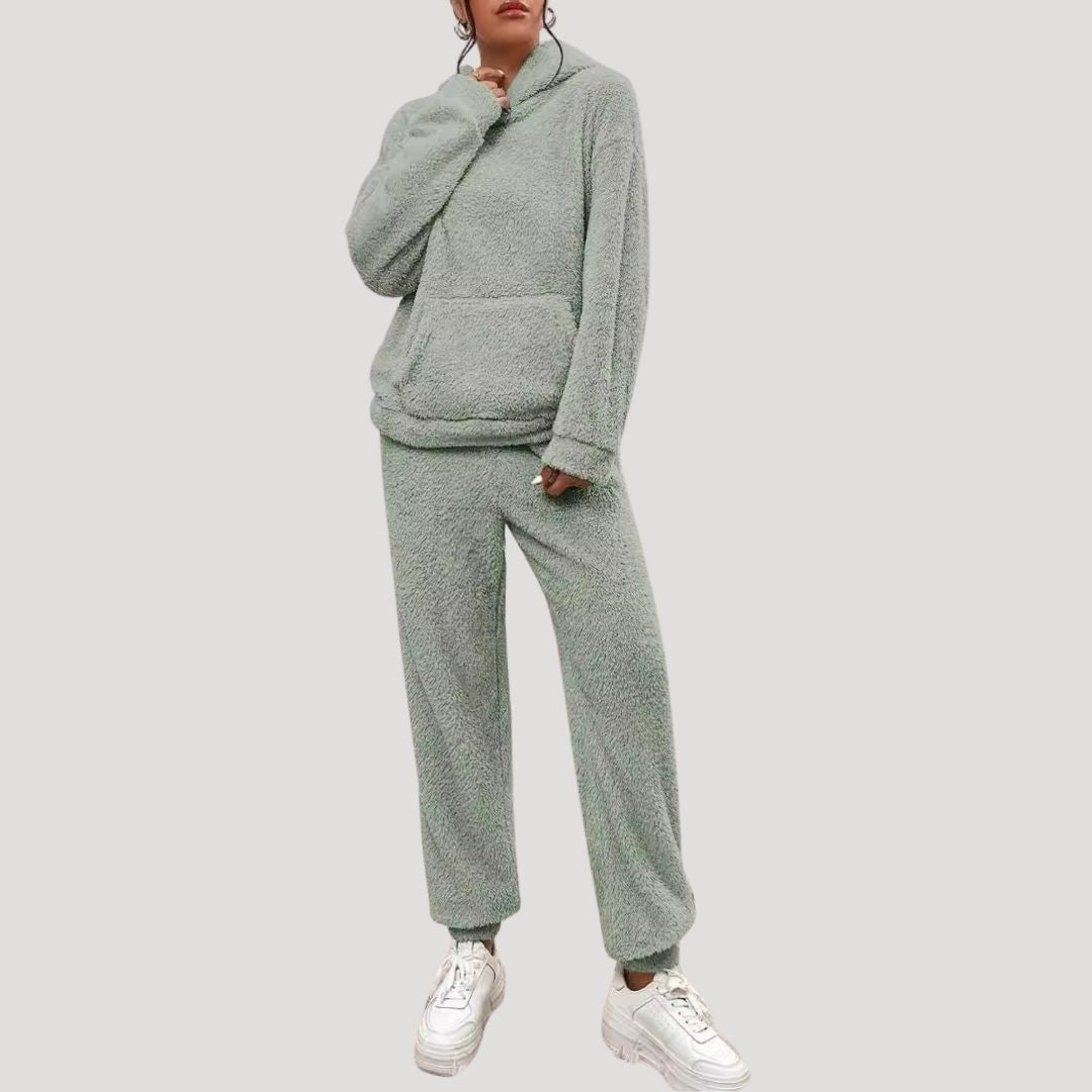 Dames Fleece Loungewear Set | Comfortabele Winter Trainingsset
