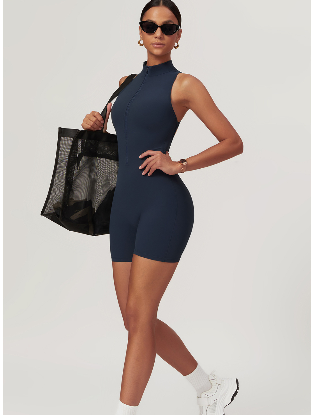 Dames Shaping Jumpsuit met Naadloze Pasvorm en Sportieve Look