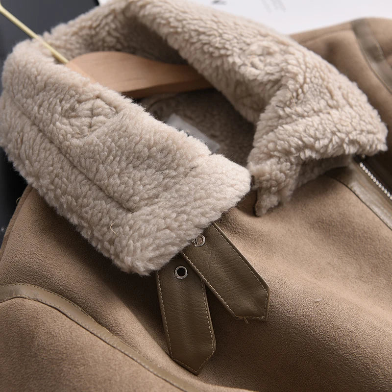 LOUISE | Stijlvolle Suède Jas – Warm & Trendy