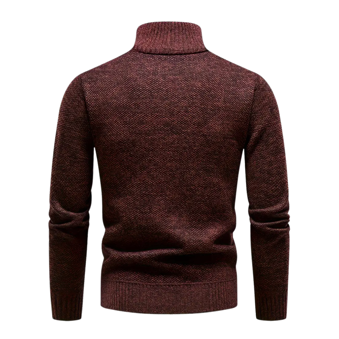 Gebreide Half-Zip Thermo Heren Trui | Warme Fleecevoering voor de Winter