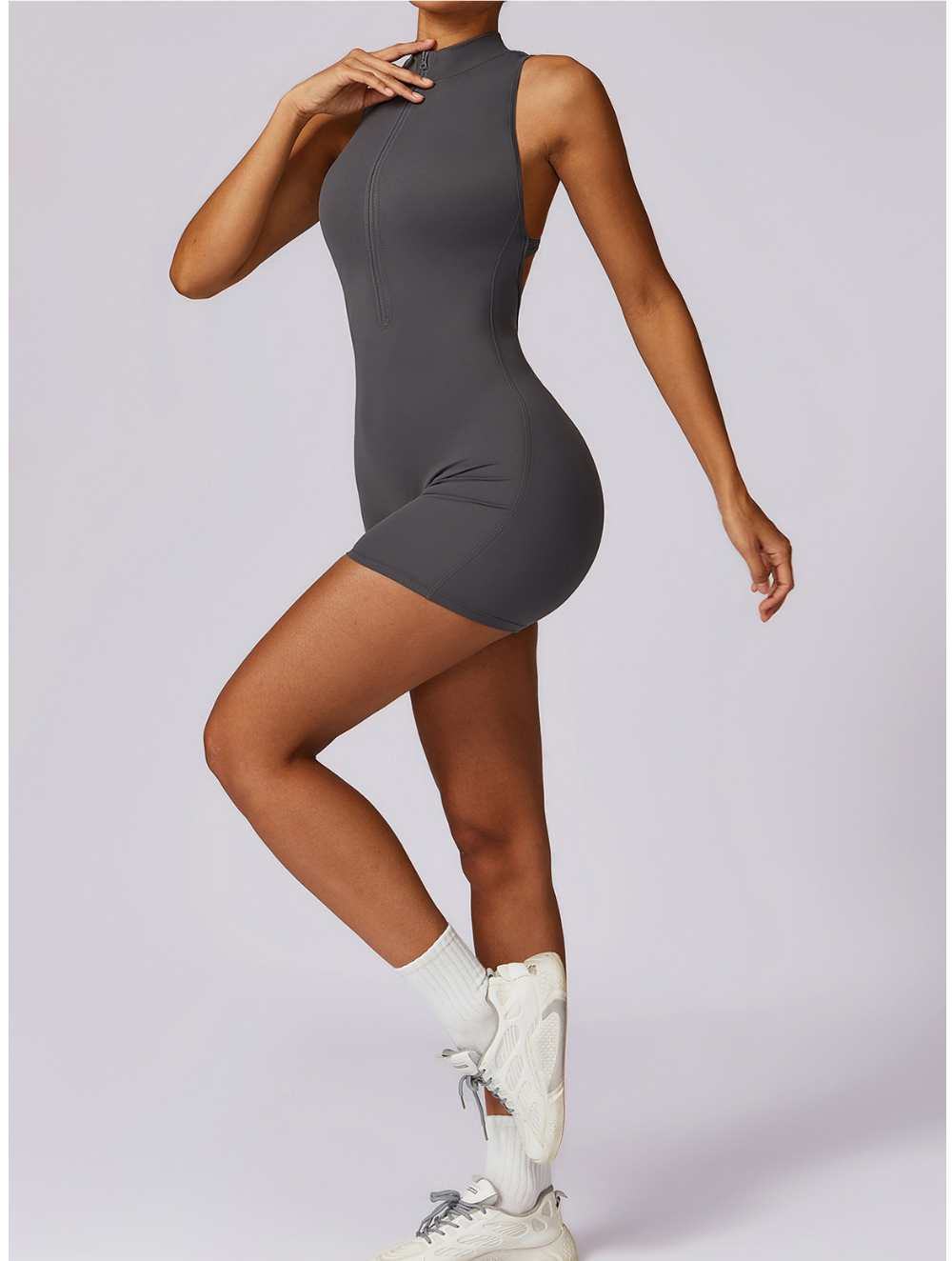 Dames Shaping Jumpsuit met Naadloze Pasvorm en Sportieve Look