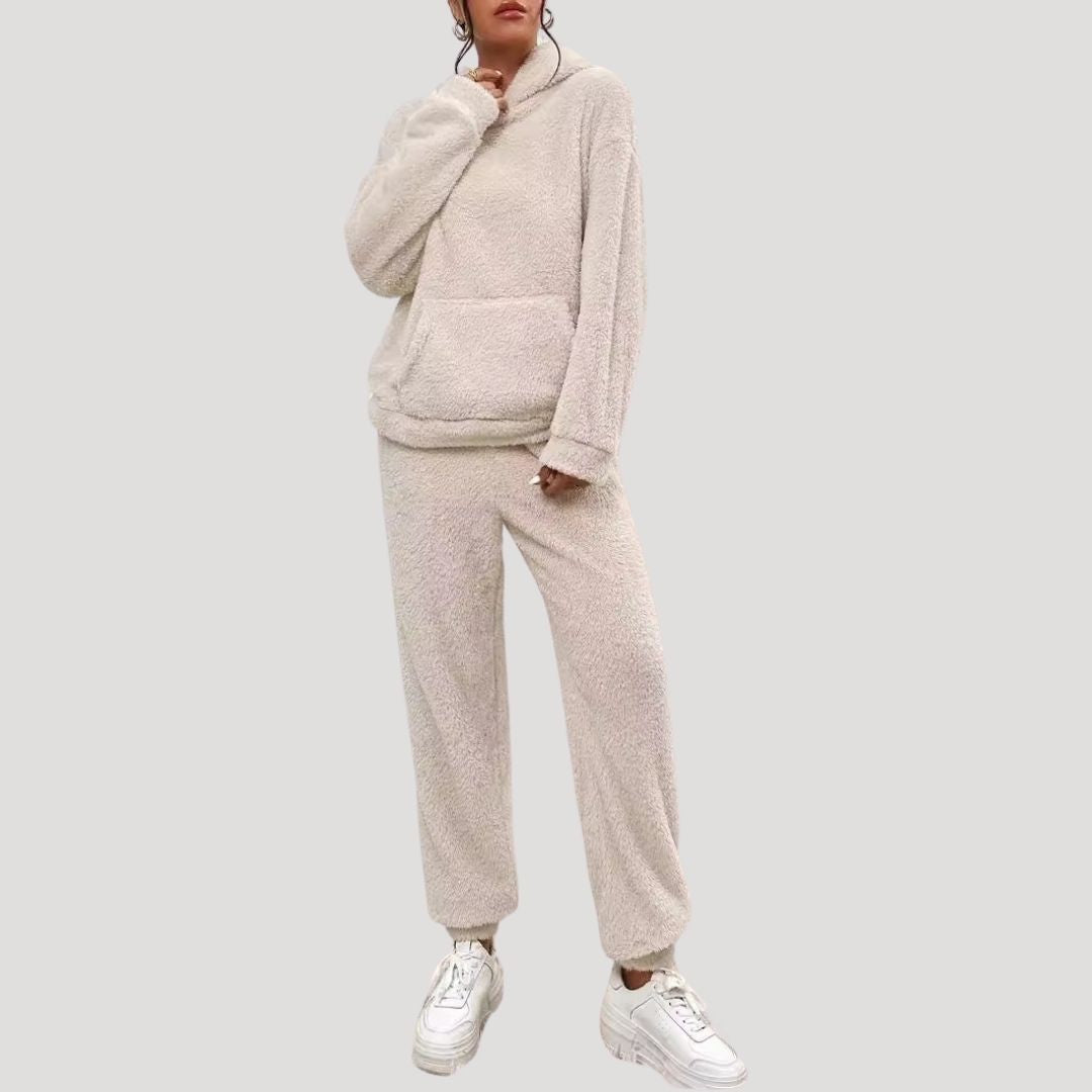 Dames Fleece Loungewear Set | Comfortabele Winter Trainingsset