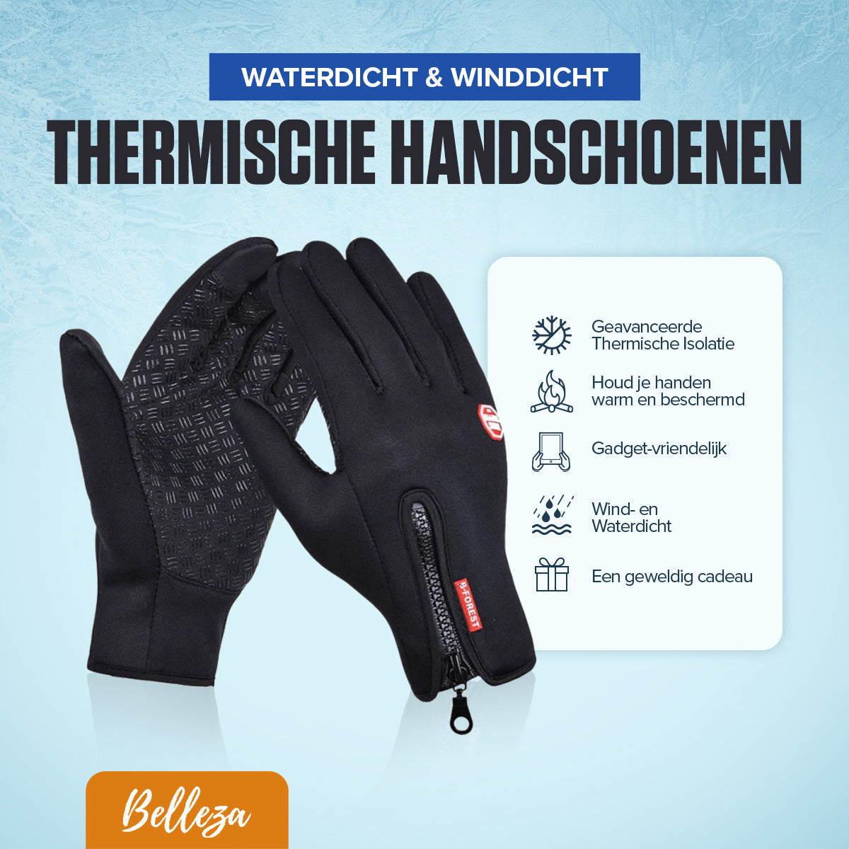 Winddichte Thermische Handschoenen | Warm, Comfortabel en Touchscreen-Geschikt