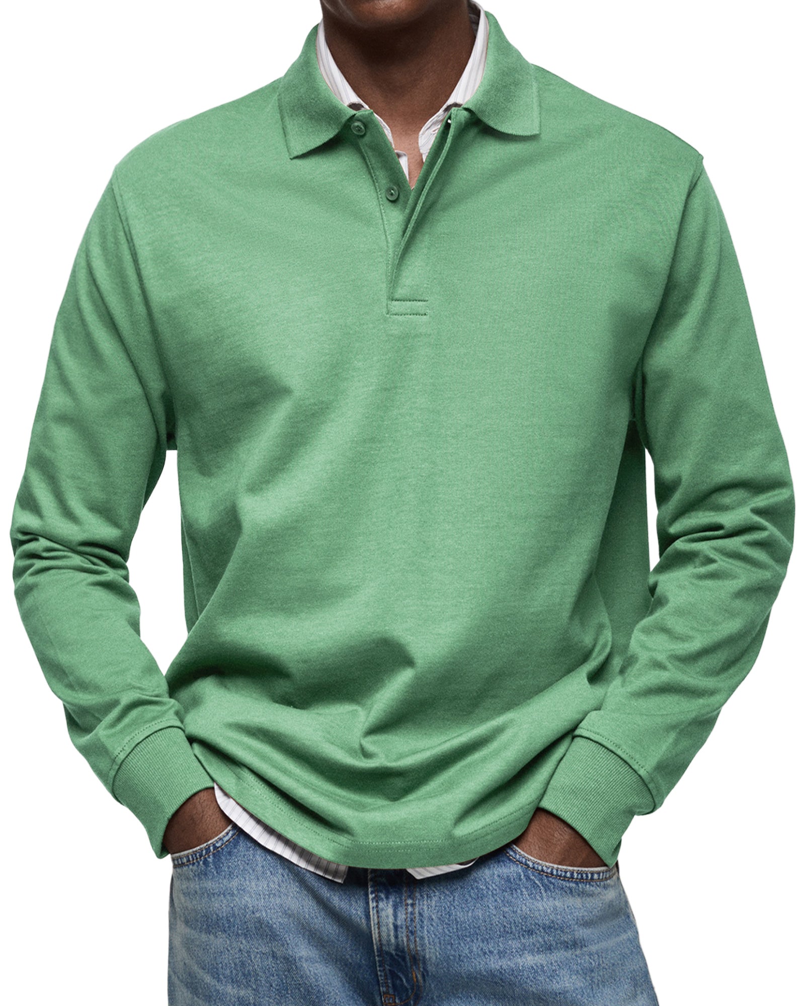 Heren Longsleeve Polo met Klassieke Stijl en Modern Draagcomfort