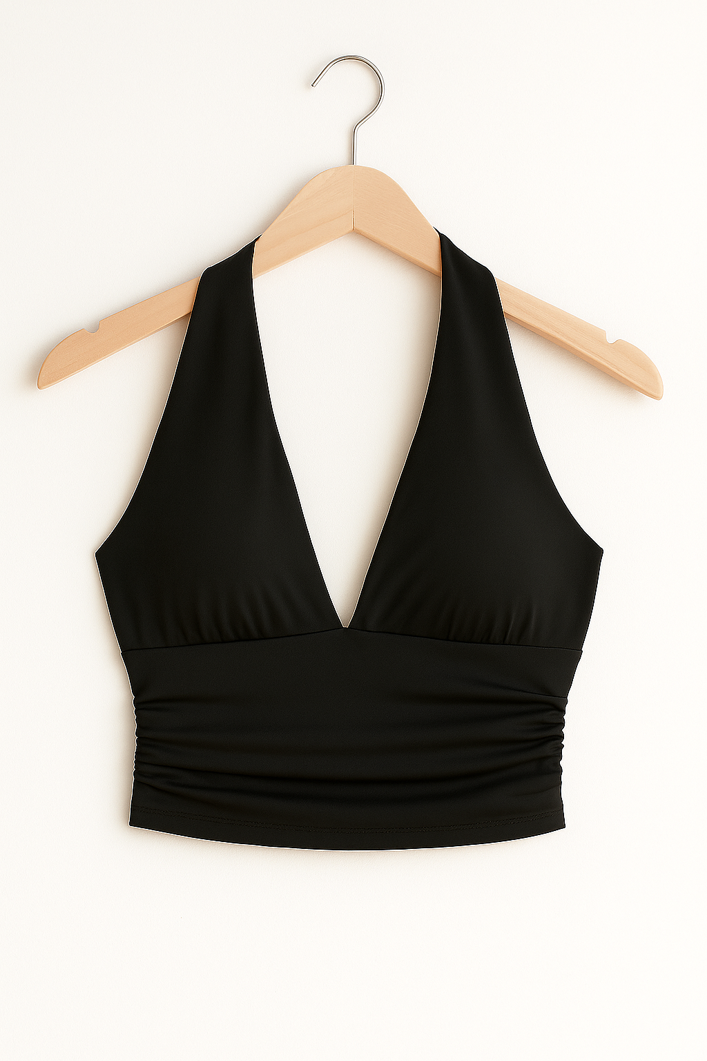 Dames Halter Crop Top met V-Hals – Comfortabel & Stijlvol