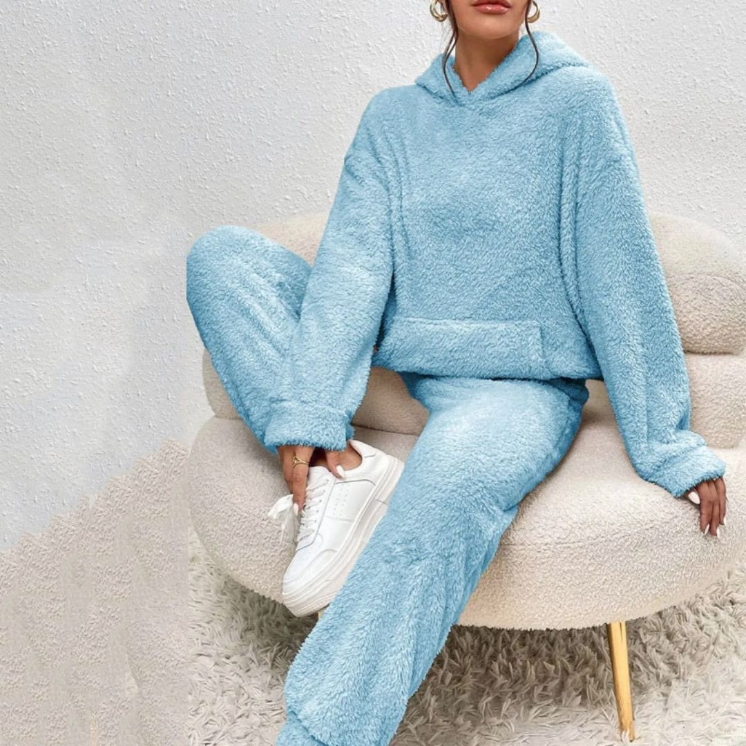 Dames Fleece Loungewear Set | Comfortabele Winter Trainingsset