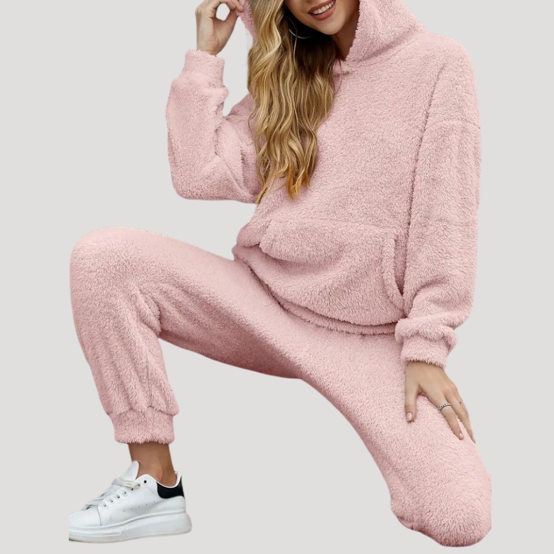 Dames Fleece Loungewear Set | Comfortabele Winter Trainingsset