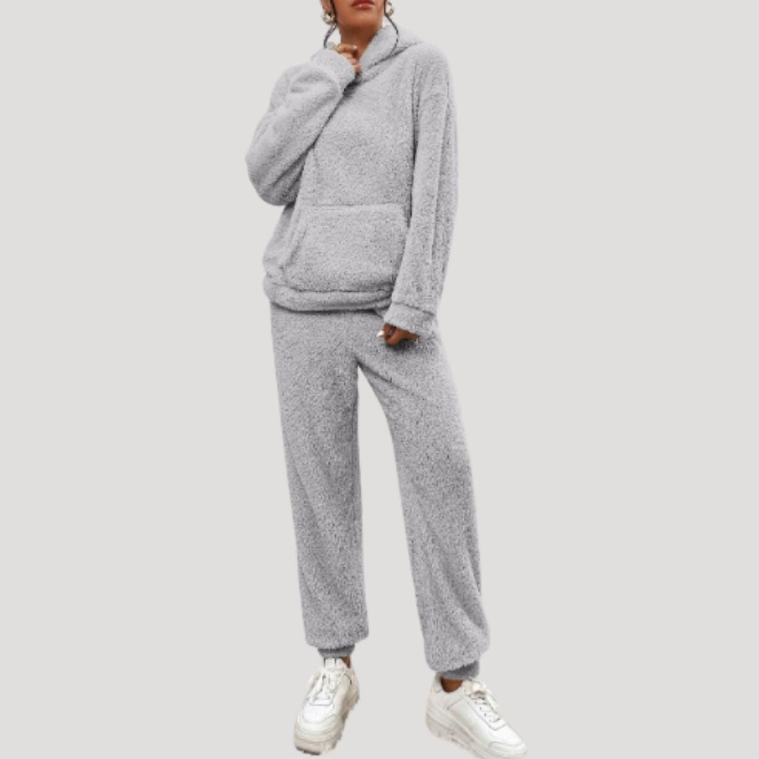 Dames Fleece Loungewear Set | Comfortabele Winter Trainingsset
