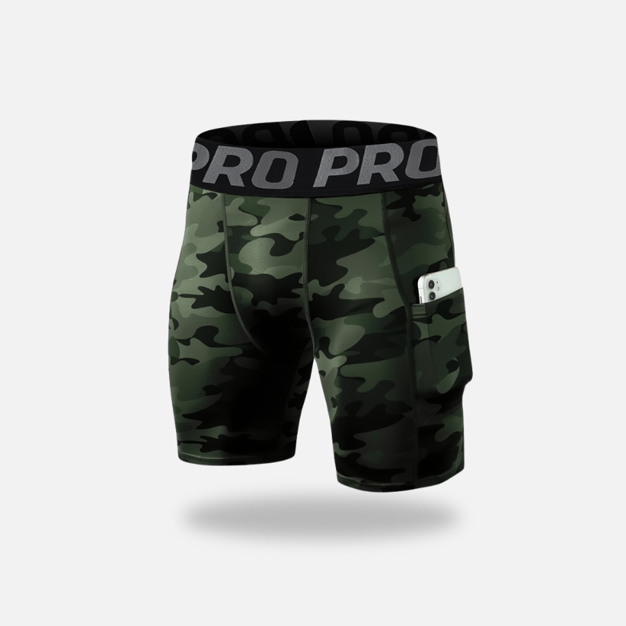 Heren Hardlooptights met Compressie en Zak