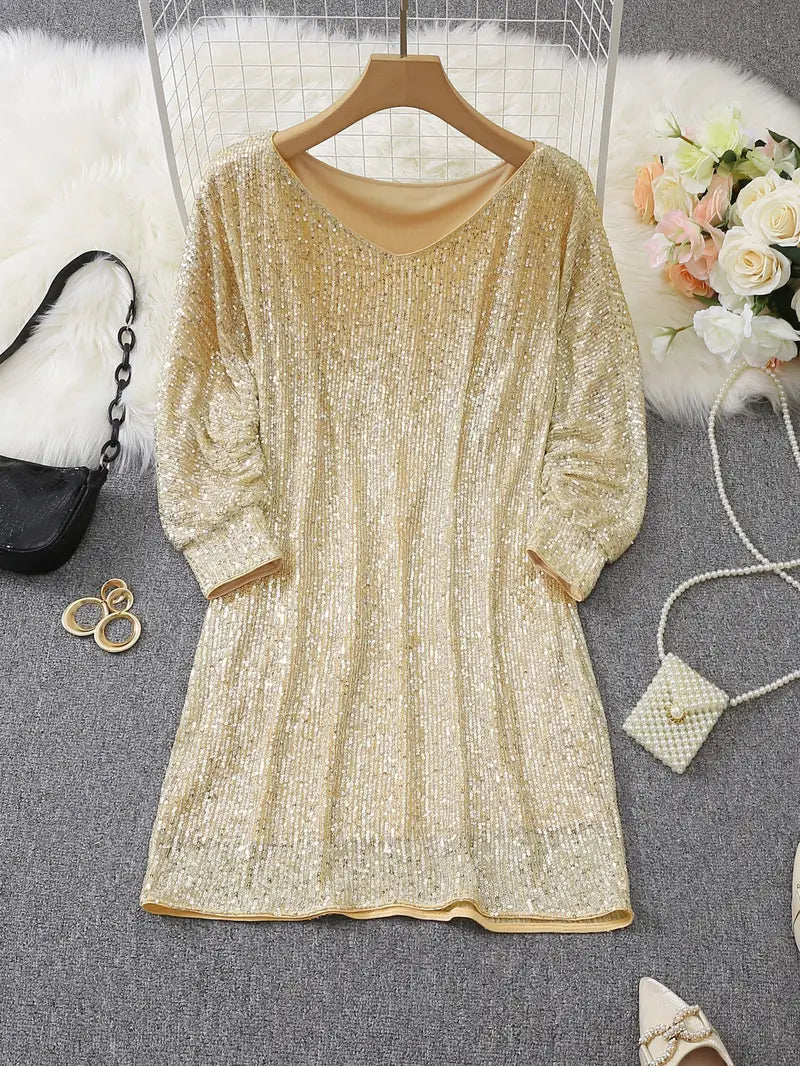 NOVA | Glanzend One-Shoulder Minijurk – Stijlvol & Verleidelijk