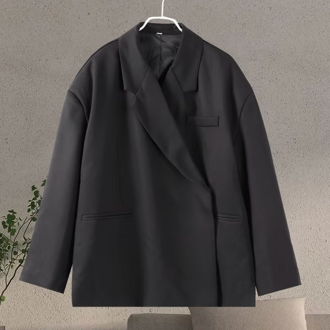 Dames Oversized Blazer – Tijdloze Lange Blazer met Elegante Pasvorm
