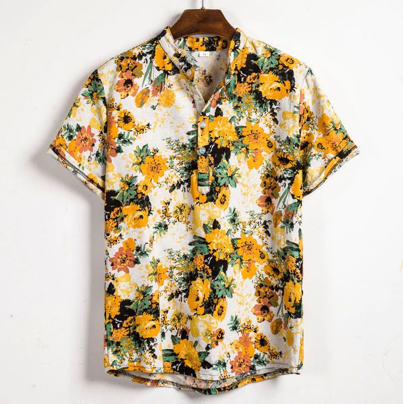 Stijlvol Heren Overhemd met Bloemenprint – Voor een Verfijnde Zomerlook