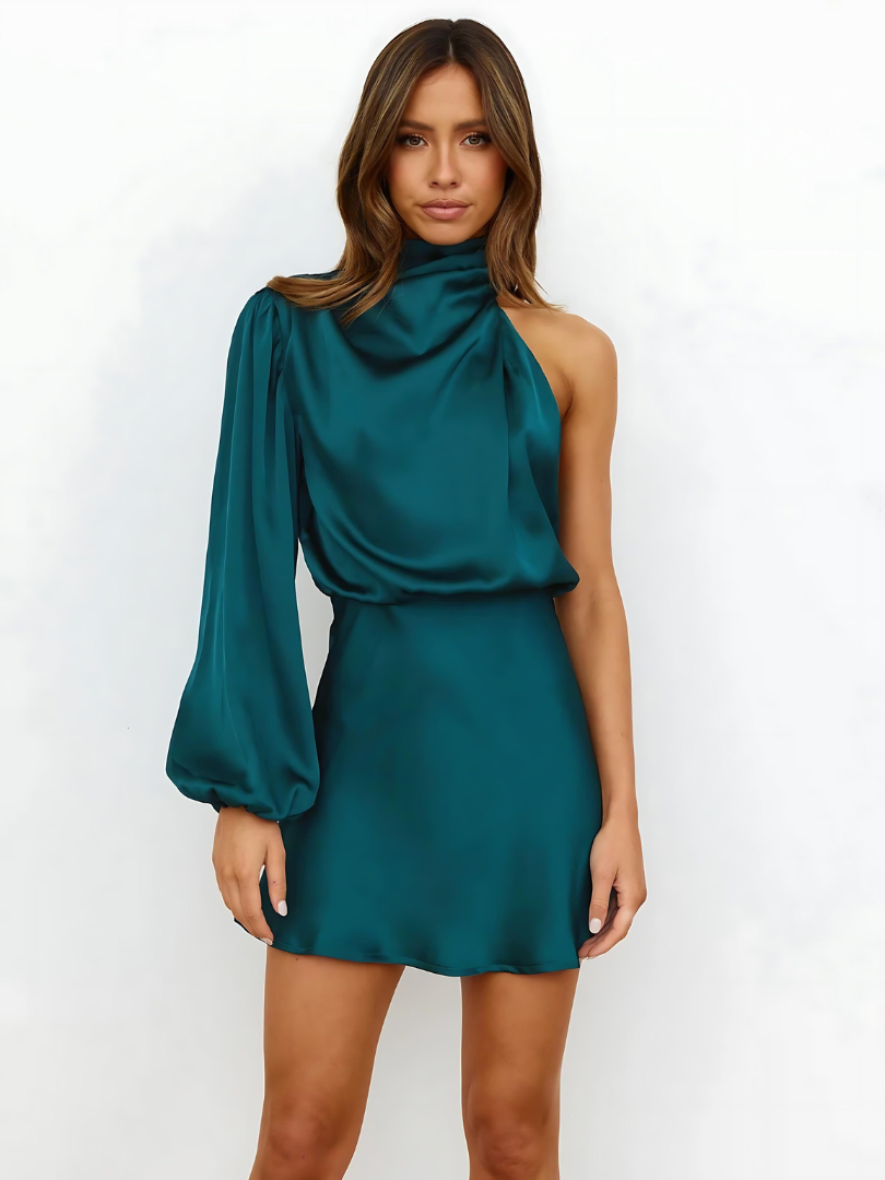 One-Shoulder Jurk met Elegante Pasvorm en Tijdloos Ontwerp
