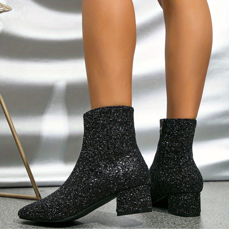 Luna | Glitter Enkellaarsjes – Stralend & Stijlvol